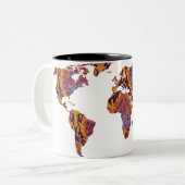 Carte du monde victorien moderne | Mug World Trave (Devant gauche)