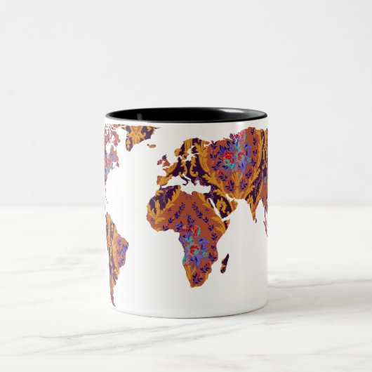 Carte du monde victorien moderne | Mug World Trave (Centre)