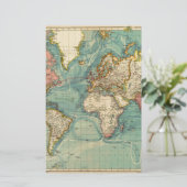 Carte du monde vintage (Debout devant)