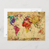 carte du monde vintage (Devant / Derrière)