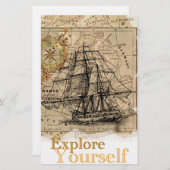 Carte du monde vintage (Devant / Derrière)