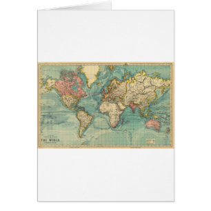 Carte du monde vintage