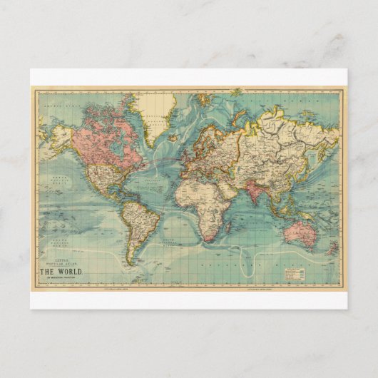Carte du monde vintage (Devant)