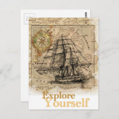 Carte du monde vintage (Devant / Derrière)