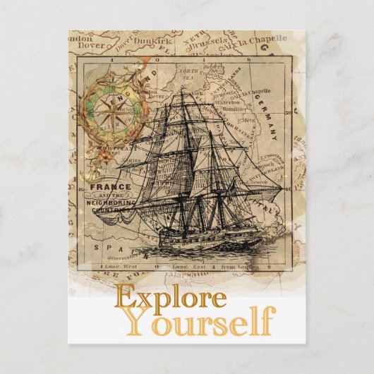 Carte du monde vintage (Devant)