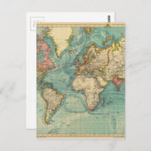 Carte du monde vintage (Devant / Derrière)