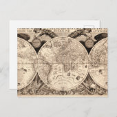 Carte du monde vintage (Devant / Derrière)