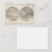 Carte du monde vintage 1598 Cartographie latine (Devant / Derrière)