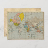 Carte du monde vintage 1910 (Devant / Derrière)