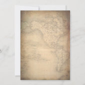 Carte du monde vintage Anniversaire photo (Dos)