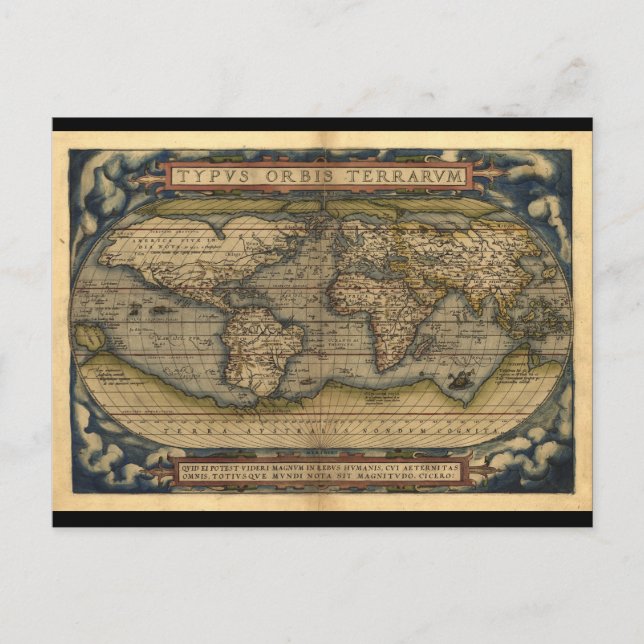 Carte du monde vintage Atlas Conception historique (Devant)