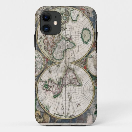 Carte du monde vintage iPhone 5 Coque (Dos)