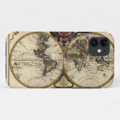 Carte du monde vintage iPhone 5 Coque (Dos (Horizontal))