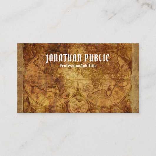 Carte du monde vintage Professionnel Premium épais (Devant)