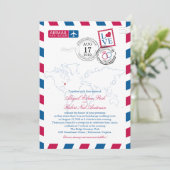 Carte du monde Virginia USA Airmail | Mariage (Debout devant)