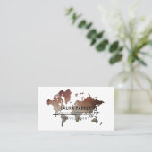 Carte du monde Voyage agent Visite Vacances Brown (Debout devant)