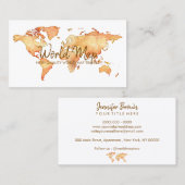 Carte du monde Voyage Agent Voyage international (Devant / Derrière)