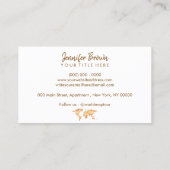 Carte du monde Voyage Agent Voyage international (Dos)