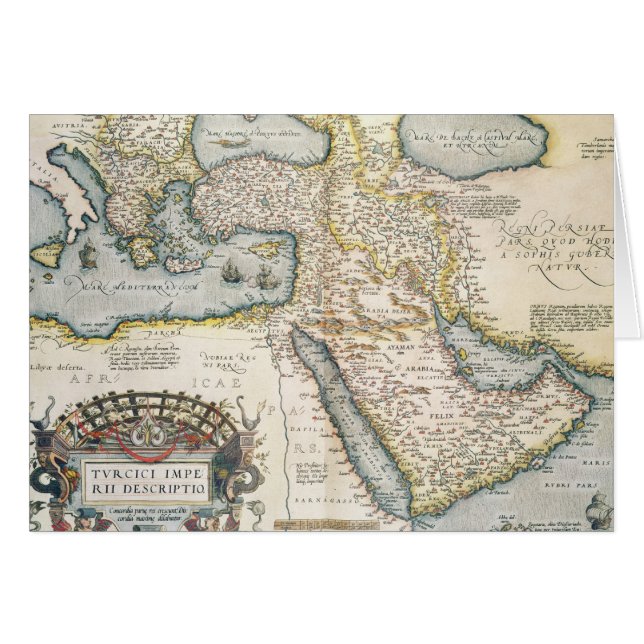Carte du Moyen-Orient (Devant horizontal)