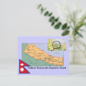 Carte du Népal (Debout devant)