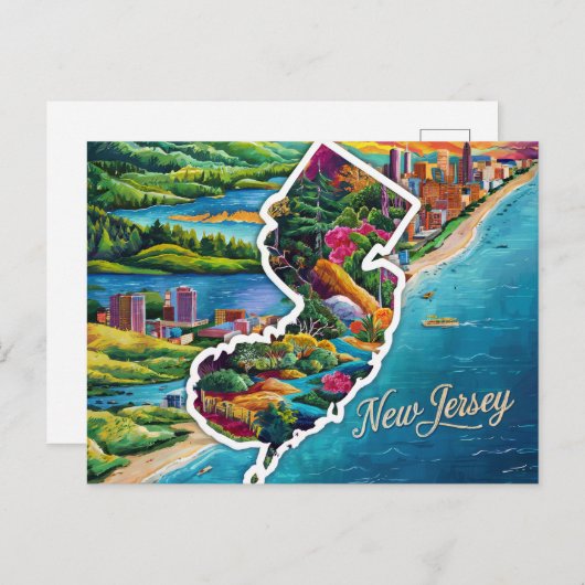 Carte du New Jersey (Devant / Derrière)