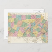 Carte du New Jersey et de la Pennsylvanie (Devant / Derrière)