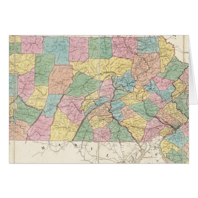 Carte du New Jersey et de la Pennsylvanie (Devant horizontal)