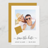 Carte du Nouveau Mexique Mariage photo Enregistrer (Devant / Derrière)