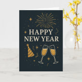 Carte du Nouvel An (Fleur jaune)