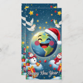 Carte du Nouvel An (Devant / Derrière)