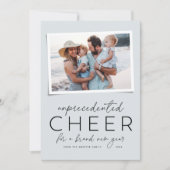 Carte du Nouvel An bleu 2022 joyeuse sans précéden (Devant)