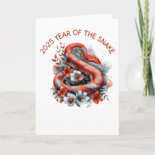 Carte du Nouvel An Chinois 2025 Année du Serpent