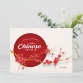 Carte du Nouvel An chinois Sakura Branch (Debout devant)