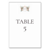 Carte du numéro de table du Mariage de colibri mig (Dos)