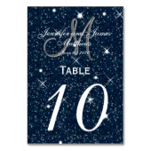 Carte du numéro de table du Mariage de nuit Starry (Dos)