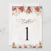 Carte du numéro de table du Mariage de Pinecone ro (Devant)