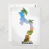 Carte du Panama Impression d'affiche illustrée de  (Devant / Derrière)
