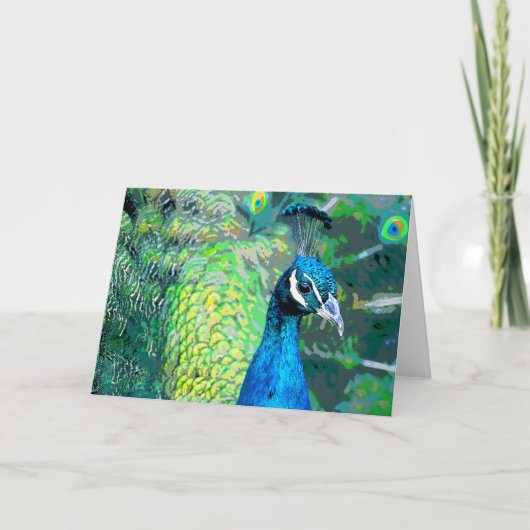 Carte du paon #3-Greeting (Devant)