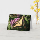Carte du papillon Swallowtail noir (Fleur jaune)