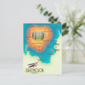 Carte du parc national Dartmoor poster de voyage (Debout devant)