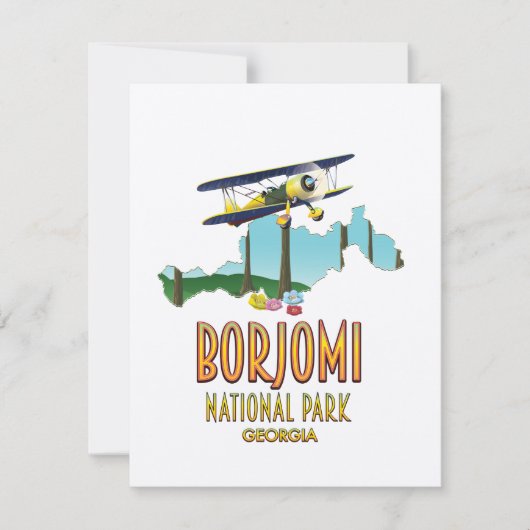 Carte du parc national de Borjomi en Géorgie (Devant)