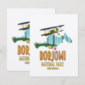 Carte du parc national de Borjomi en Géorgie (Devant / Derrière)