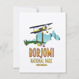Carte du parc national de Borjomi Géorgie