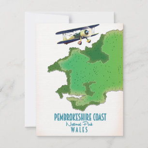 carte du parc national de la côte du Pembrokeshire