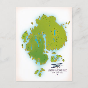 Carte du parc national de l'Acadie, Maine Plan du 