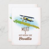 Carte du Parc national de Mljet Croatie (Devant / Derrière)