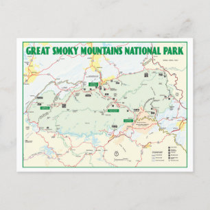 Carte du parc national des Great Smoky Mountains