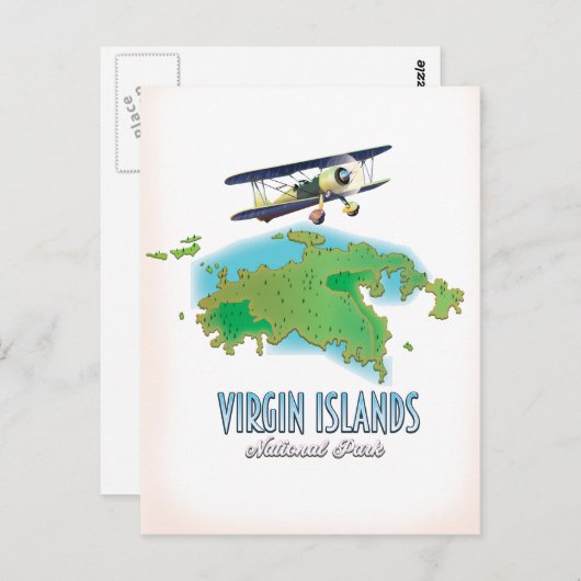 Carte du parc national des Îles Vierges (Devant / Derrière)