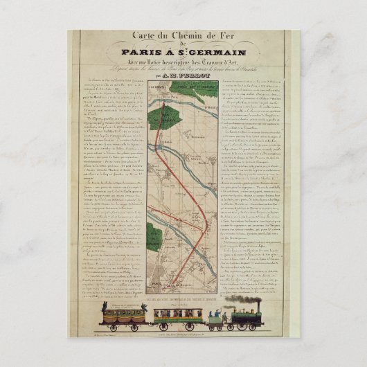 Carte du Paris à la gare St Germain, par (Devant)