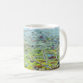 Carte du pays de TX Hill Carte du café Mug (Devant droit)